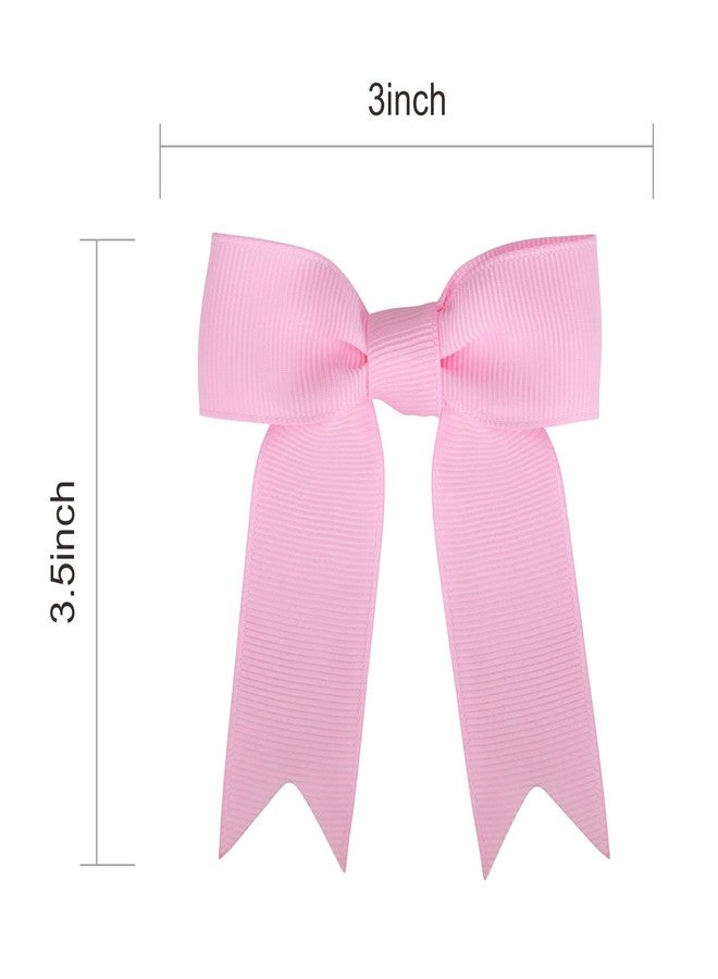 Meseey 50 Pcs 3 Inches Light Pink Grosgrain Ribbon Twist Tie Bows Pretied Bows Premade Craft Bows for Treat Bags Gift Wrapping Basket Wedding Baby Shower Brithday Valentine's Day Christmas Party - Image 2